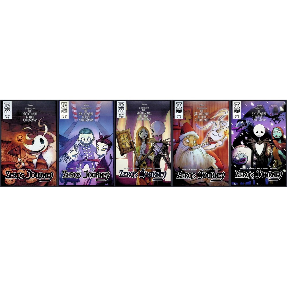 Nightmare Before Christmas Zeros Journey 5X Comic Lot #4 5 10 12 15 Tokyopop